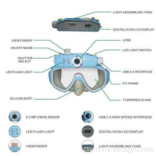 Diving Mask DVR camera with high clear video